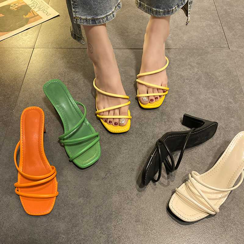 Summer New Mules Slippers Women Shoes Elegant Square Toe High Heels Slippers Comfort Female Shoes Outdoor Women Slides 5 Colour, Green
Summer New Mules Slippers Women Shoes Elegant Square Toe High Heels Slippers Comfort Female Shoes Outdoor Women Slides 5 Colour, Green