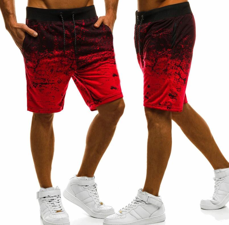

Summer Casual Shorts Fashion Mens Joggers Trousers 3 Colors Elastic Waist Beach Shorts Pants Size M-3XL Optional, Red