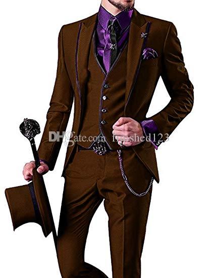 Very Good One Button Brown Groom Tuxedos Peak Lapel Men Suits 3 pieces Wedding/Prom/Dinner Blazer (Jacket+Pants+Vest+Tie) W534, Same as image
Very Good One Button Brown Groom Tuxedos Peak Lapel Men Suits 3 pieces Wedding/Prom/Dinner Blazer (Jacket+Pants+Vest+Tie) W534, Same as image