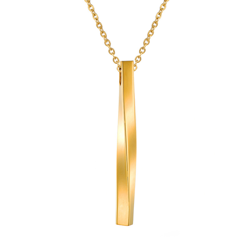 mens necklace Pendant Necklaces Open Cylindrical Distorted Pendants Stainless Steel Remembrance Jewelry hip hop chains jewelry men