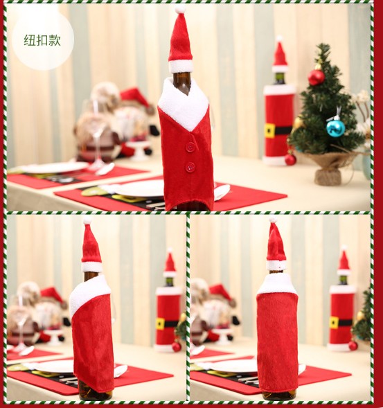 Wholesale- HOT Red Wine Bottle Santa Claus Clothes Cap Suit Cover Christmas Table Home Decor 91PD
Wholesale- HOT Red Wine Bottle Santa Claus Clothes Cap Suit Cover Christmas Table Home Decor 91PD