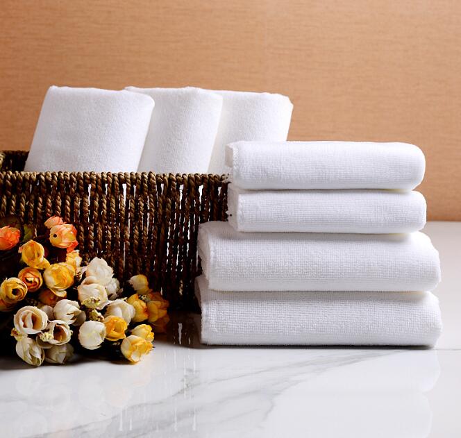 White Towel Hotel Towels Soft Towel Microfiber Fabric Home Cleaning Face Bathroom Hand Hair Bath