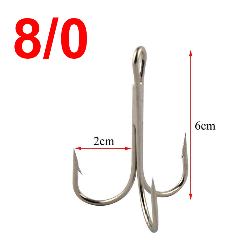 Easy Catch 100pcs 3551 Fishing Hooks Big game Fishing Treble Hooks Artificial Bait Fishhooks Size 60 70 80 1001