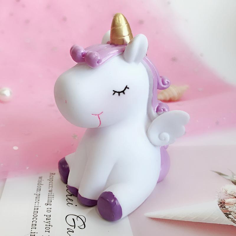 6pcs/Lot Cute Animal Unicorn Keychain For Women Girl Bag Charms Ornament Phone Key Chain Bag Decoration Car Keyring Porte Clef