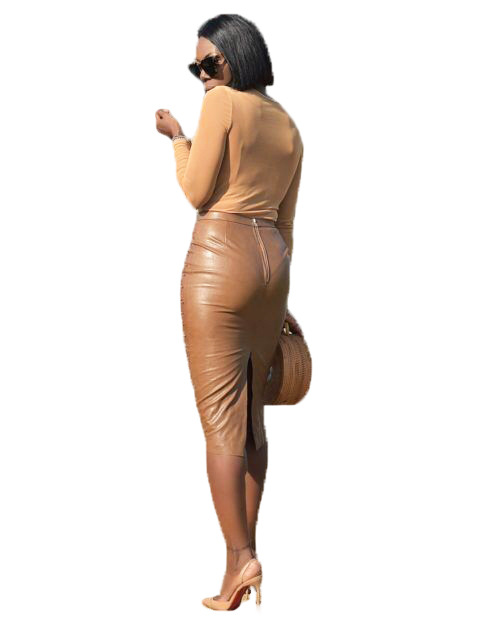Sexy Africa Skirt Dashiki African Dresses for Women 2019 New Fashion Big Stretch PU Leather Beads Africa Dress Clothes Plus Size