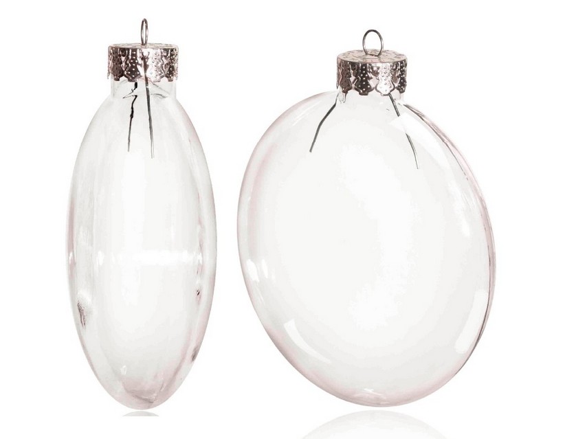 Free Shipping DIY Paintable Clear Christmas Decoration, 80mm Glass Disc Ornament With Silver Cap, 100/Pack