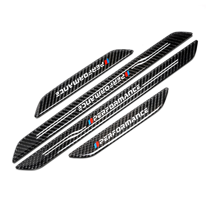 Accessories Door Sill Scuff Plate Guards Carbon Fiber Door Sills Protector Stickers For BMW F10 F30 F34 E70 X1 X5 X6 Car Styling