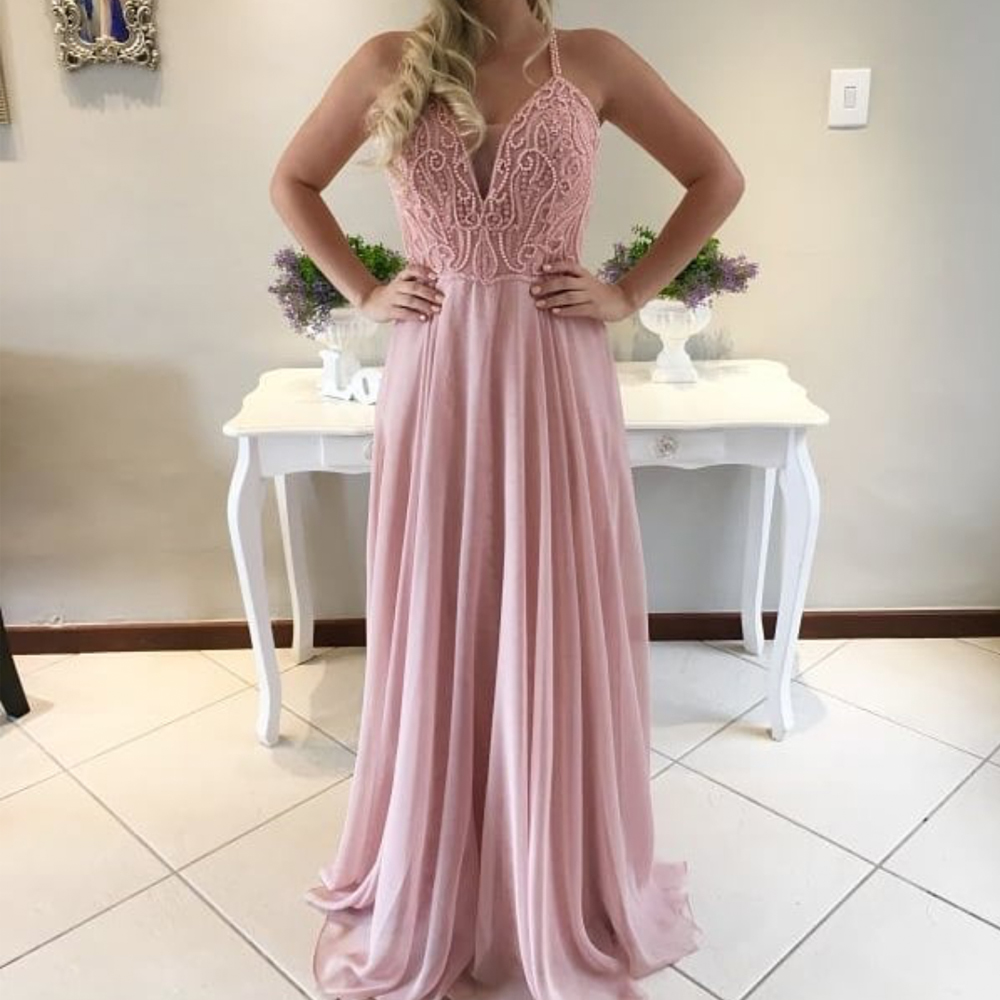 pearls prom dresses 2020 pink spaghetti neckline chiffon a line floor length evening dresses gowns, Black
pearls prom dresses 2020 pink spaghetti neckline chiffon a line floor length evening dresses gowns, Black