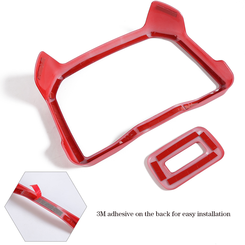 Red ABS Water Cup Holder Cover Rear Seat Armrest Trim For Jeep Wrangler JL 2018+ Auto Interior Accessories