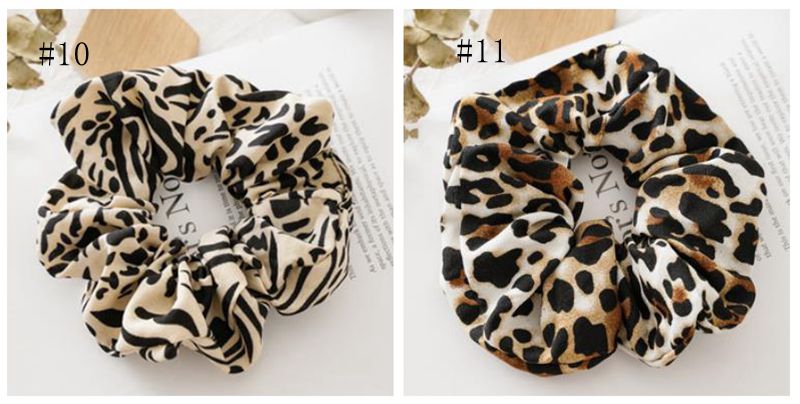 Women Hairbands Elastic Leopard Hairband Scrunchy Hair Ties Ring Rubber Band Girls Ponytail Holder Fashion Hair Accessories 11 Colors DW5136