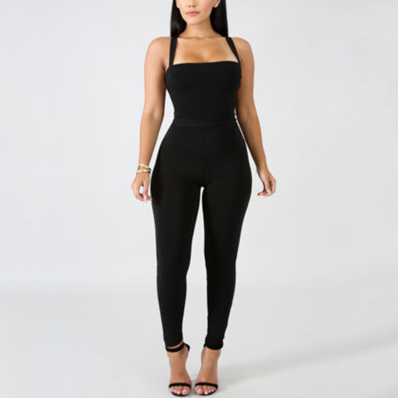 Women Summer Jumpsuit Strappy Backless High Waist Slim Fit Female Bodysuit New Sale, Black
Women Summer Jumpsuit Strappy Backless High Waist Slim Fit Female Bodysuit New Sale, Black