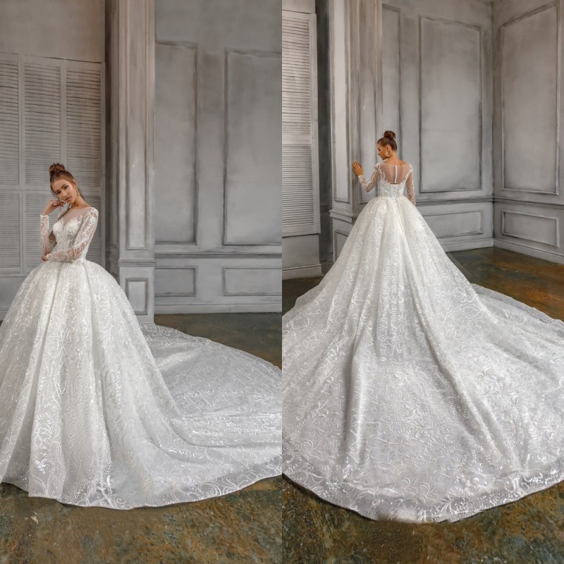2019 Naviblue Modest Wedding Dresses Jewel Neck Lace Applique Sequins Country Vestidos De Novia Sweep Train A Line Long Sleeve Wedding Dress, Ivory
2019 Naviblue Modest Wedding Dresses Jewel Neck Lace Applique Sequins Country Vestidos De Novia Sweep Train A Line Long Sleeve Wedding Dress, Ivory