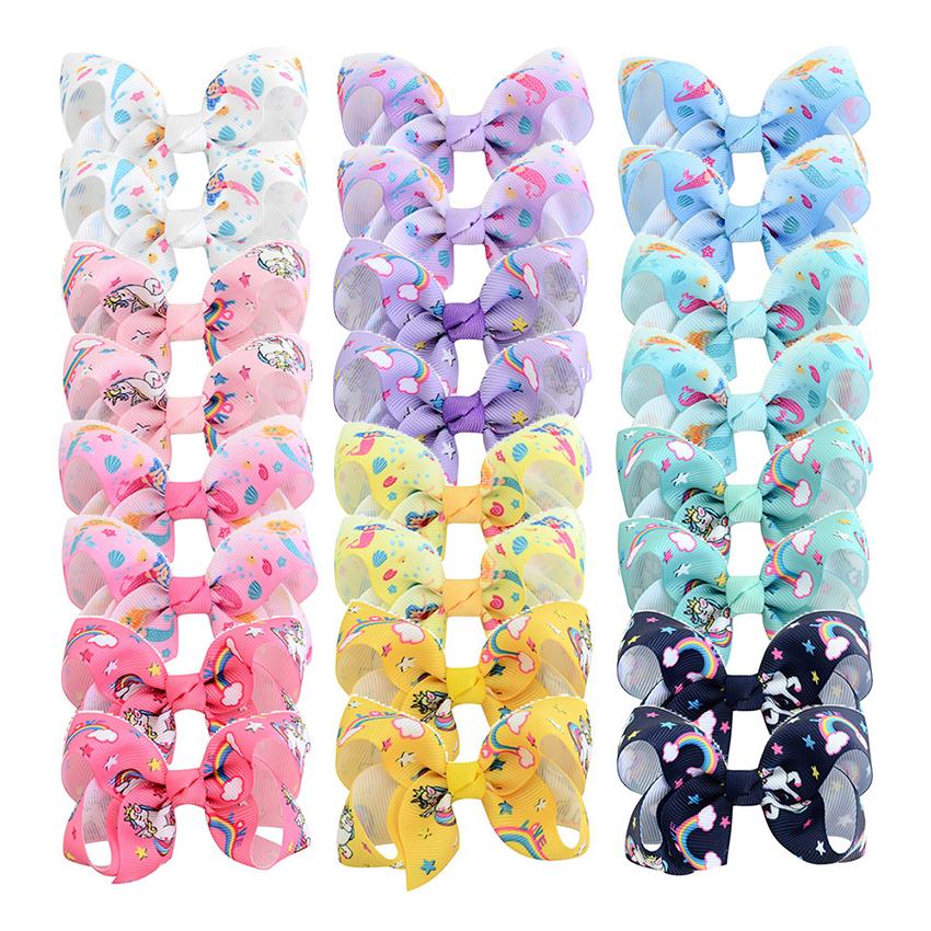 Unicorn Mermaid Print Little Girl Hair Bows Colorful 12 Pairs 3 Inch Small Hair Clips For Toddlers Childrens Hair Accessories
Unicorn Mermaid Print Little Girl Hair Bows Colorful 12 Pairs 3 Inch Small Hair Clips For Toddlers Childrens Hair Accessories