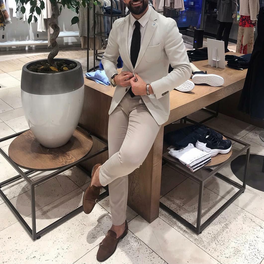 beige mens vintage suits jackets leisure wedding tuxedos custom made mens formal party business grooms suit blzaers slim fit jacketspants