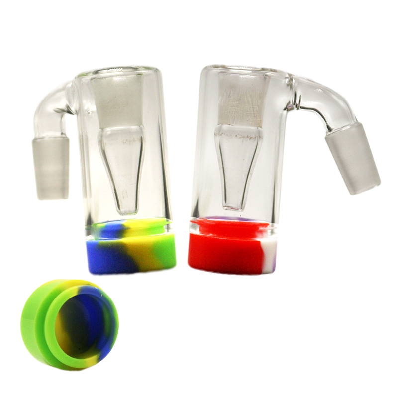 CSYC P025 Reclaimer Ash Catcher With 5ML Silicon Jar About 3 Inches 58G 14mm Ash Catcher 45/90 Degree