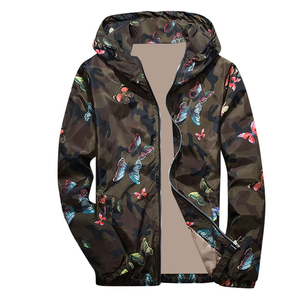 mens funny butterfly printing jackets man camouflage printing pullover long sleeve hooded tops jacket zipper caot#g25, Gray
mens funny butterfly printing jackets man camouflage printing pullover long sleeve hooded tops jacket zipper caot#g25, Gray