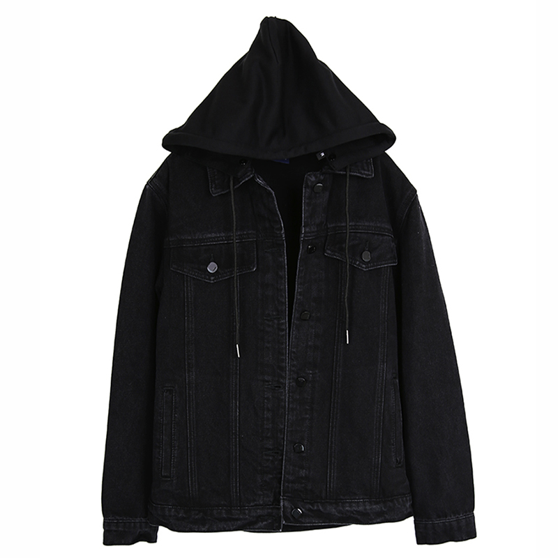 Spring Autumn 2018 Women Ripped Jean Coat With Detachable Hat Long Sleeves Black Jeans Coat Outwear Wide Denim Jacket Outerwear
Spring Autumn 2018 Women Ripped Jean Coat With Detachable Hat Long Sleeves Black Jeans Coat Outwear Wide Denim Jacket Outerwear