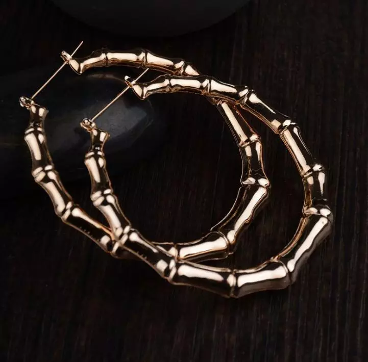 wholesale new basketball wives gold silver tone heart star bamboo joint hoop earrings jewelry africa ethnic large hoop earrings