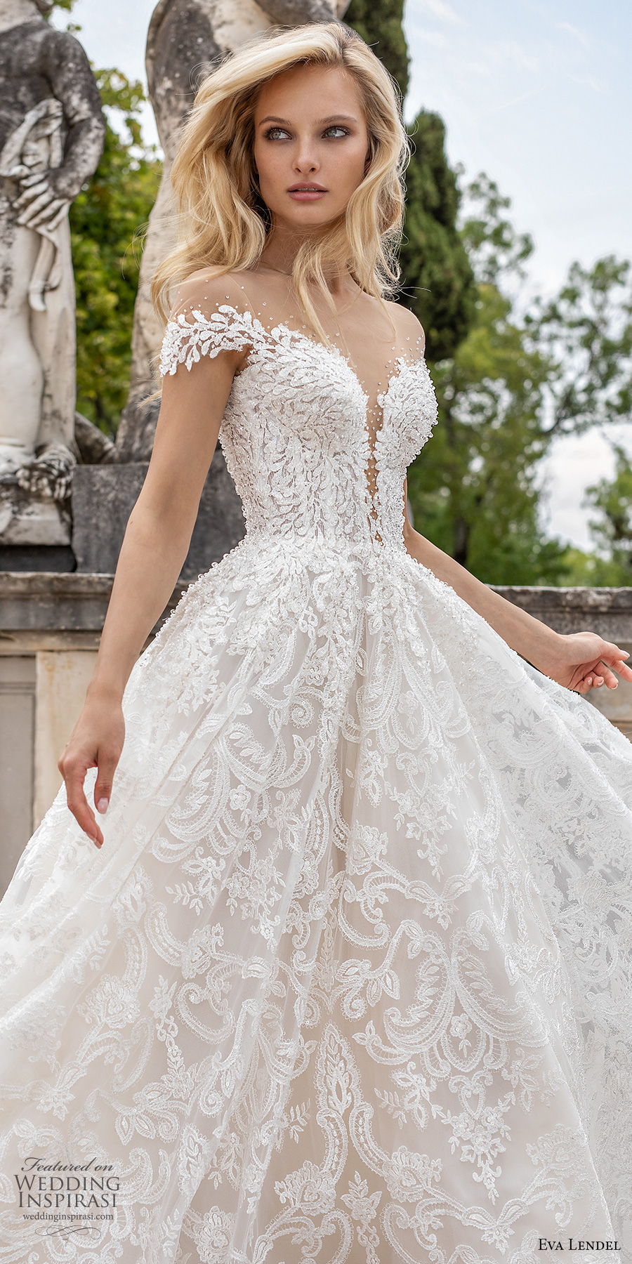 2020 Eva Lendel Bohemian Wedding Dresses Off The Shoulder Lace Apliques A Line Beach Wedding Dress Sweep Train Boho Vestidos De Novia