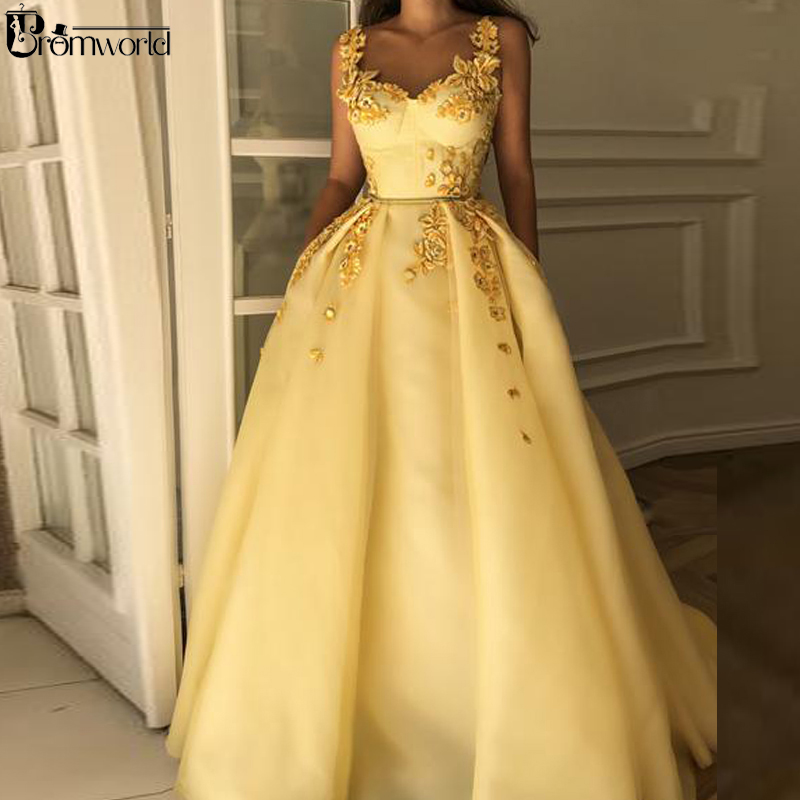 Yellow Muslim Formal Dress 2019 Sweetheart Flower Straps Islamic Dubai Saudi Arabic Long Elegant Evening Gown Prom Dresses Long, Champagne
Yellow Muslim Formal Dress 2019 Sweetheart Flower Straps Islamic Dubai Saudi Arabic Long Elegant Evening Gown Prom Dresses Long, Champagne
