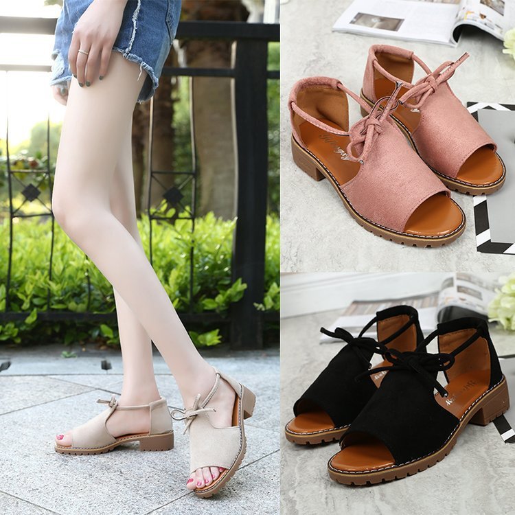 Hot Sale-new foreign summer 2019 trade all-around casual flat bottom sandals strap flat heel set toe open shoes