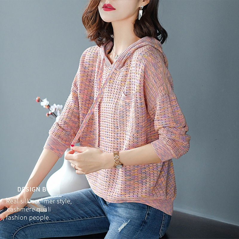 Girl Loose Camouflage Hooded Sweater Women's Long-sleeved Hollow Long-sleeved Pocket Knitted Pullovers Jumper Female 2020 Spring, Pink
Girl Loose Camouflage Hooded Sweater Women's Long-sleeved Hollow Long-sleeved Pocket Knitted Pullovers Jumper Female 2020 Spring, Pink