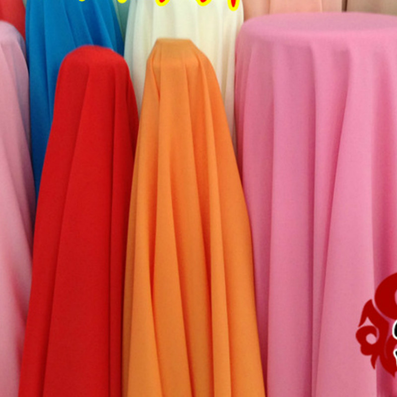 Quality elastic Lycra opaque chiffon cloth thick yarn mill chiffon clothes diy fabric 80 Colour