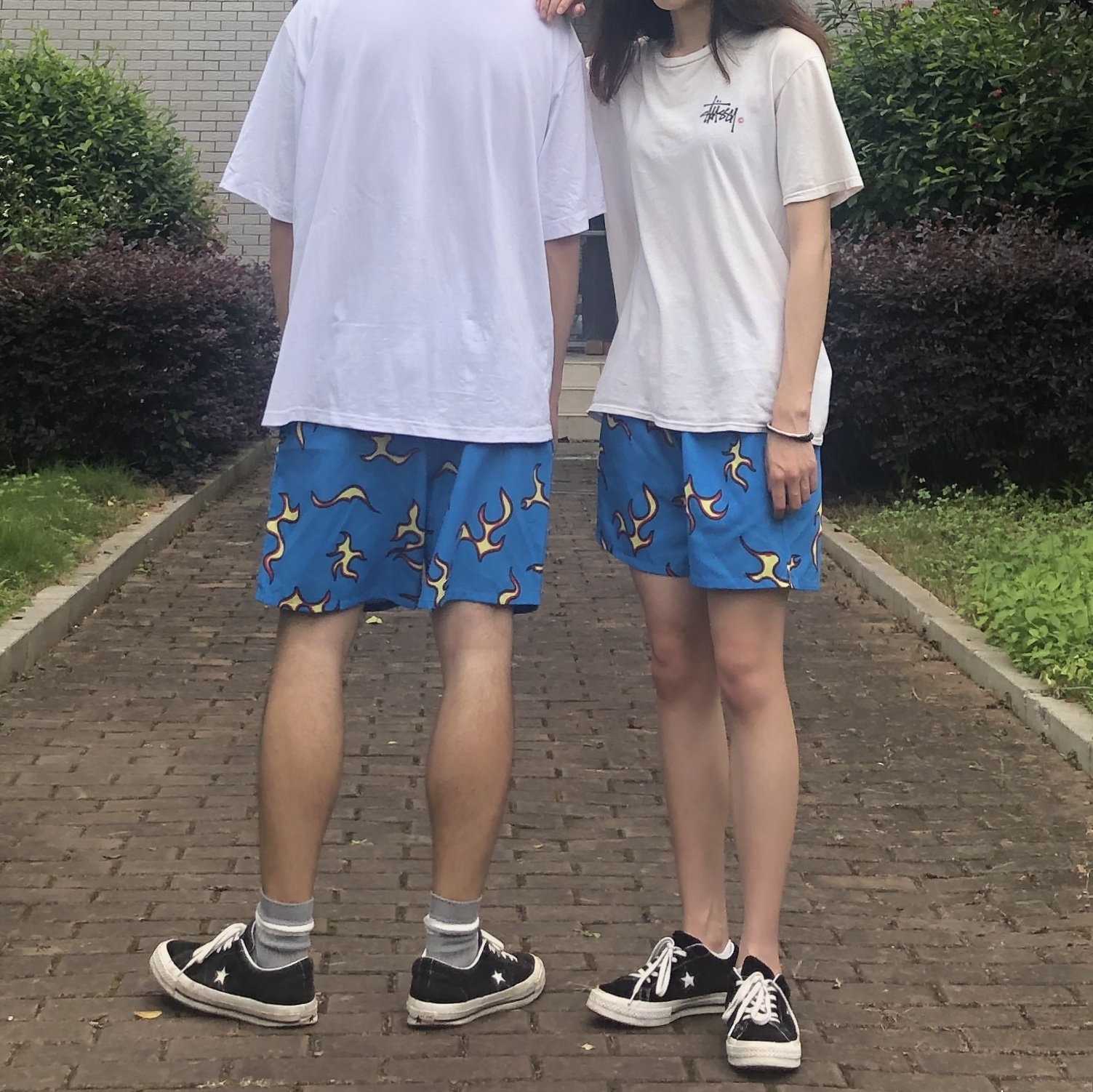 High New Novelty high Men Comfortable Tyler The Creator Golf Fire Flame Skateboard Street Cotton Casual Shorts #AB6 CX200701