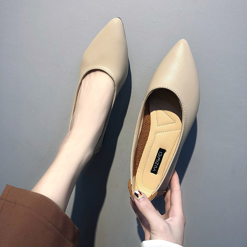 Autumn Spring Single Shoes Pu Flats Slip On Toe Pointed Shoes Ballet Flats Zapatos Leather Ladies Mujer Women N7133G Cgvgb, White;black
Autumn Spring Single Shoes Pu Flats Slip On Toe Pointed Shoes Ballet Flats Zapatos Leather Ladies Mujer Women N7133G Cgvgb, White;black