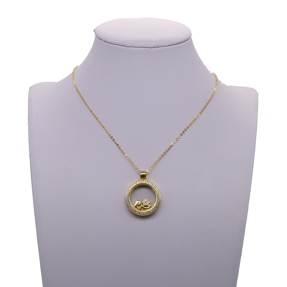 925 sterling silver floating locket necklace fits pandora european lucky symbol open silver necklaces