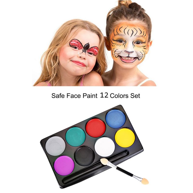 Face Paint Makeup Non-toxic Water Paint Oil Halloween Christmas Party Fancy Dress Devil Fans Body Face Painting Primer 8 Colors
