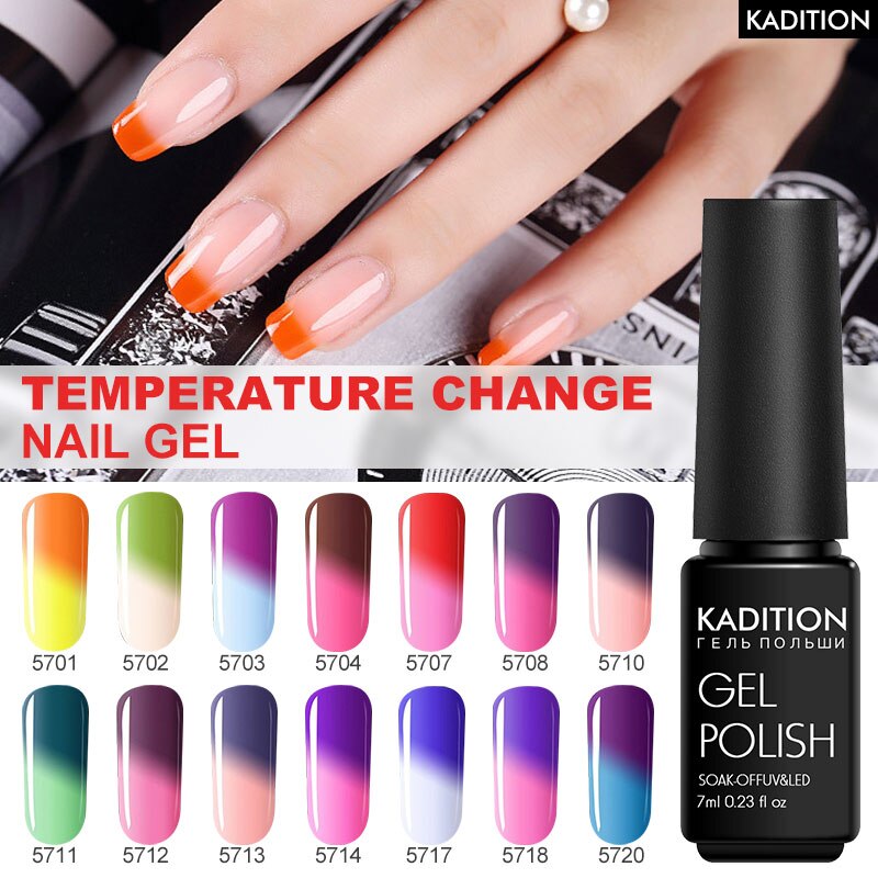 KADITION Gel UV Thermo Gel Nail Polish Temperature Change UV Varnish 29 Colorful Lacquer Enamel Chameleon Top Base Coat, Fs001
KADITION Gel UV Thermo Gel Nail Polish Temperature Change UV Varnish 29 Colorful Lacquer Enamel Chameleon Top Base Coat, Fs001