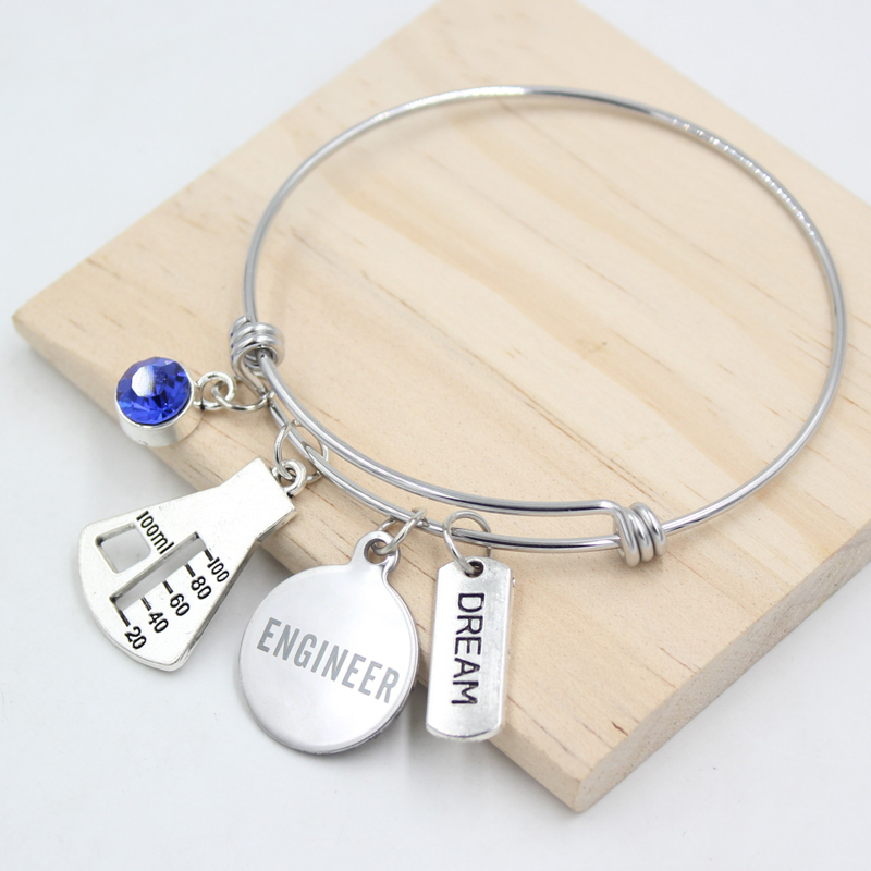 Charm Bracelets Stainless Steel Wire Bangle Bracelet Engineer Graduation Gift Beaker Powerful Women Gifts For
Charm Bracelets Stainless Steel Wire Bangle Bracelet Engineer Graduation Gift Beaker Powerful Women Gifts For