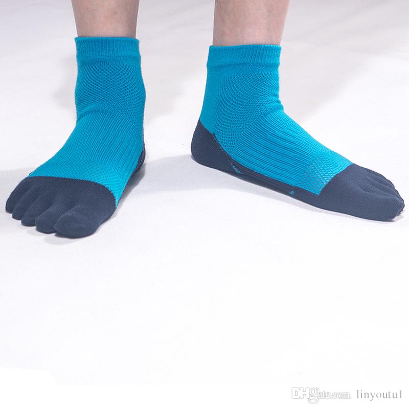 Men's 5 Pair Men Mesh Sports Running Five Finger Toe Socks Casual Cotton Solid Sock Hot Sale Comfortable