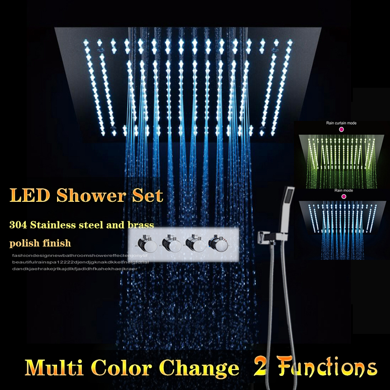 16'' LED Light Ceiling Electric Shower Set Spray 3 Way Concealed Embedded Into Wall Embedded Full Shower System Faucets Rainfall
16'' LED Light Ceiling Electric Shower Set Spray 3 Way Concealed Embedded Into Wall Embedded Full Shower System Faucets Rainfall