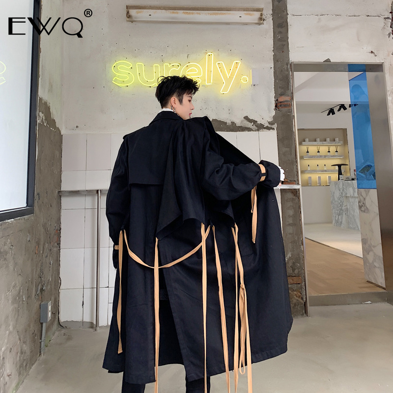 EWQ / 2020 Spring Men's Clothing Asymmetry Cuff Ribbon Design Long Coat For Male Loose Windbreaker Tide Loose Fashion New 9Y187, Black
EWQ / 2020 Spring Men's Clothing Asymmetry Cuff Ribbon Design Long Coat For Male Loose Windbreaker Tide Loose Fashion New 9Y187, Black