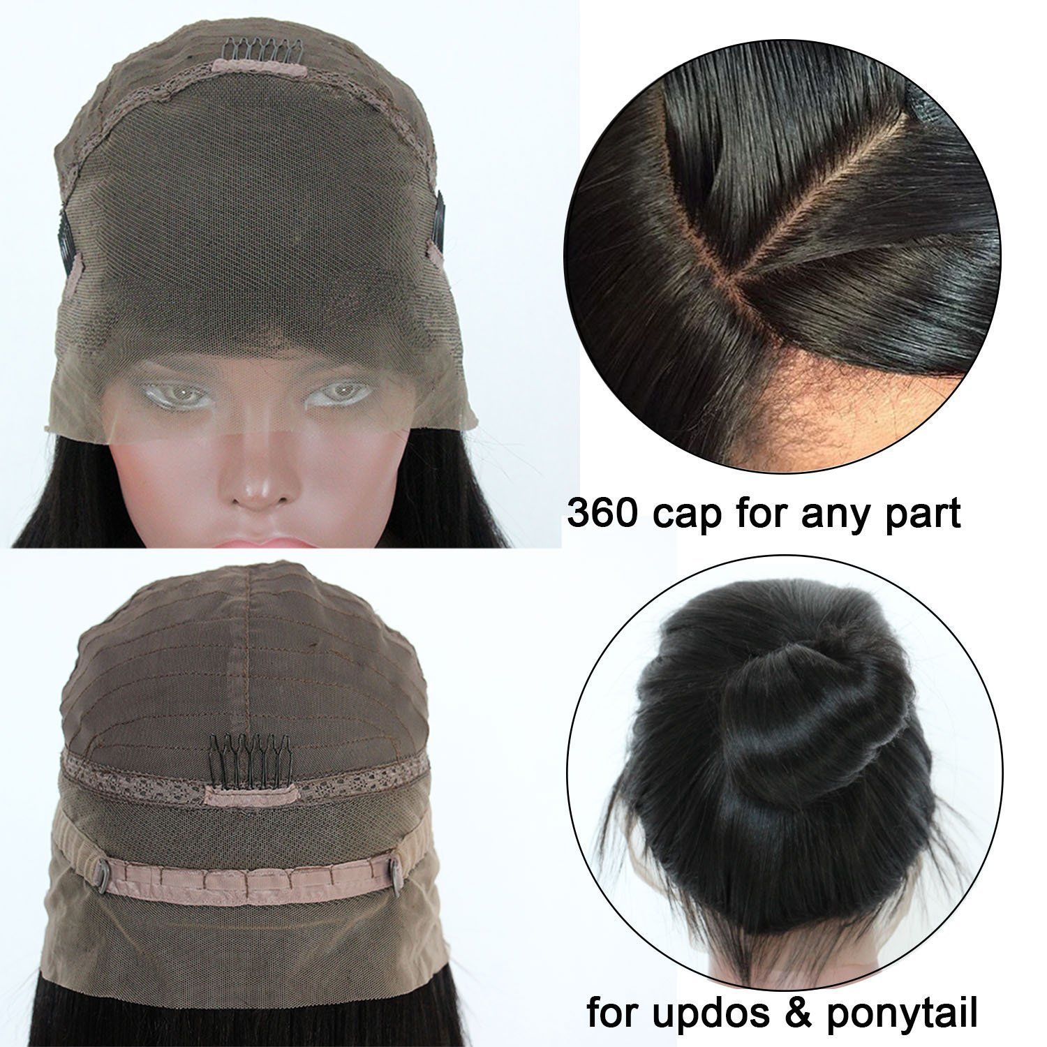 Deep Wave Lace Front Wigs with Baby Hair Pre Plucked Human Free Part Wig water Wave Wet and Wavy 130% density