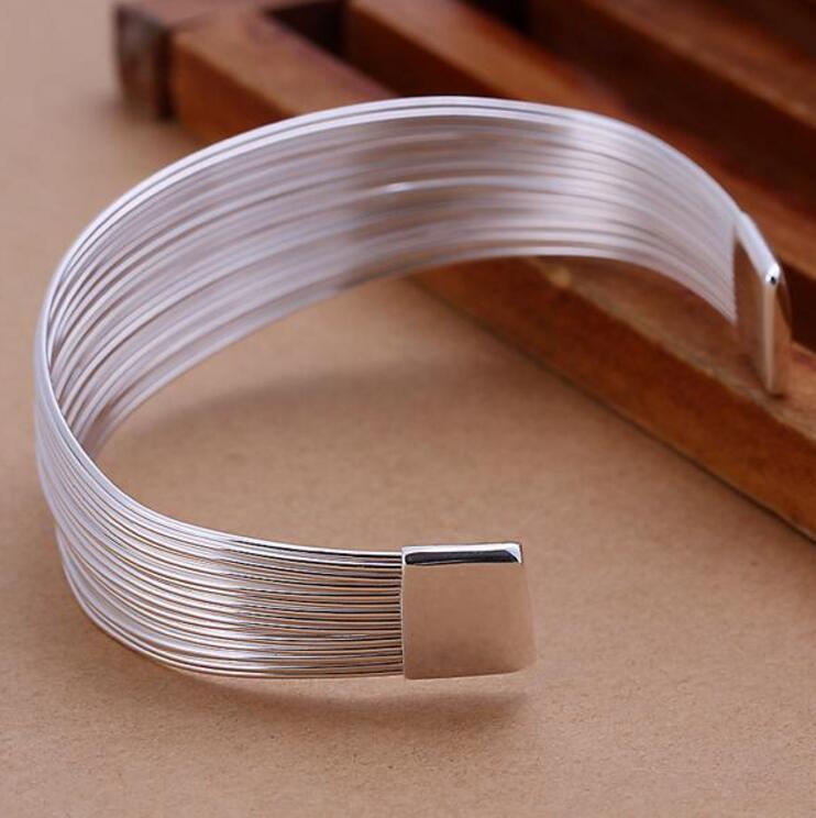 High grade 925 sterling silver Set multi-line bracelet jewelry sets DFMSS312 brand new Factory direct sale 925 silver bracelet earring ring