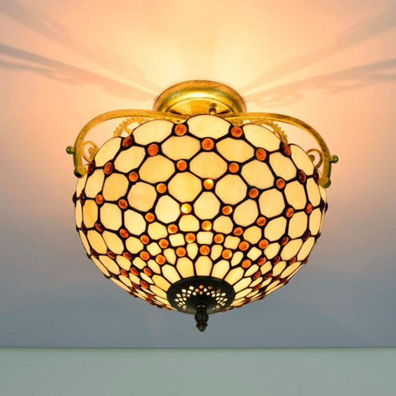 Minimalist white ceiling light 34CM in diameter hotel hall tiffany style stained glass ceiling lights TF095
Minimalist white ceiling light 34CM in diameter hotel hall tiffany style stained glass ceiling lights TF095