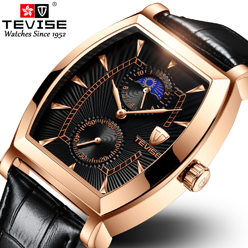 Swiss tevise cross border e-commerce popular watch Six needle wine barrel rectangular non mechanical men's full automatic quartz watch model, Slivery;brown
Swiss tevise cross border e-commerce popular watch Six needle wine barrel rectangular non mechanical men's full automatic quartz watch model, Slivery;brown