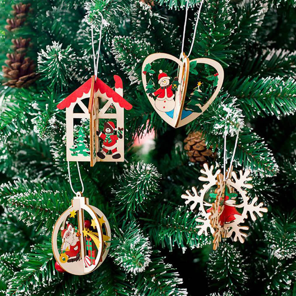3D Creative Christmas Wooden Pendants Ornaments DIY Star&Heart Christmas Party Decorations Xmas Tree Ornaments Kids Gift
3D Creative Christmas Wooden Pendants Ornaments DIY Star&Heart Christmas Party Decorations Xmas Tree Ornaments Kids Gift