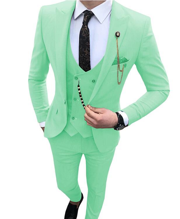 Excellent Aquamarine Groom Tuxedos Peak Lapel Groomsman Wedding Tuxedos Fashion Men Prom Jacket Blazer 3 Piece Suit(Jacket+Pants+Tie+Vest) 1, Same as image
Excellent Aquamarine Groom Tuxedos Peak Lapel Groomsman Wedding Tuxedos Fashion Men Prom Jacket Blazer 3 Piece Suit(Jacket+Pants+Tie+Vest) 1, Same as image