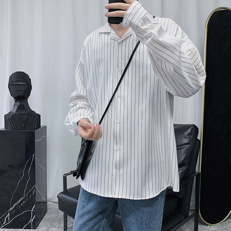2020 Spring And Autumn New Youth Men Vertical Stripe Long Sleeve Shirt Fashion Casual Simple Top Black / White -2XL
2020 Spring And Autumn New Youth Men Vertical Stripe Long Sleeve Shirt Fashion Casual Simple Top Black / White -2XL