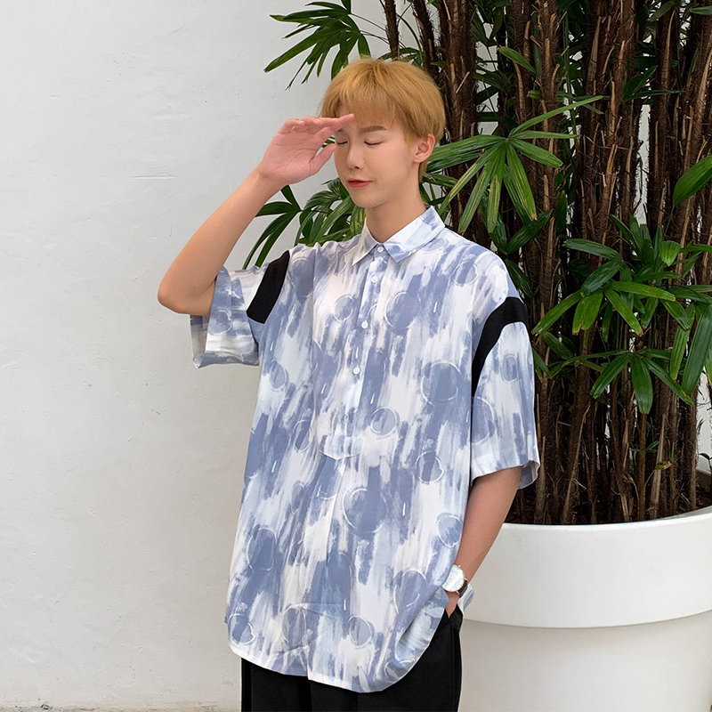 2019 Spring New Korean Business Versatile High Quality Solid Color Casual Thin Skinny Students Short-sleeved Two-color Shirt, Blue
2019 Spring New Korean Business Versatile High Quality Solid Color Casual Thin Skinny Students Short-sleeved Two-color Shirt, Blue