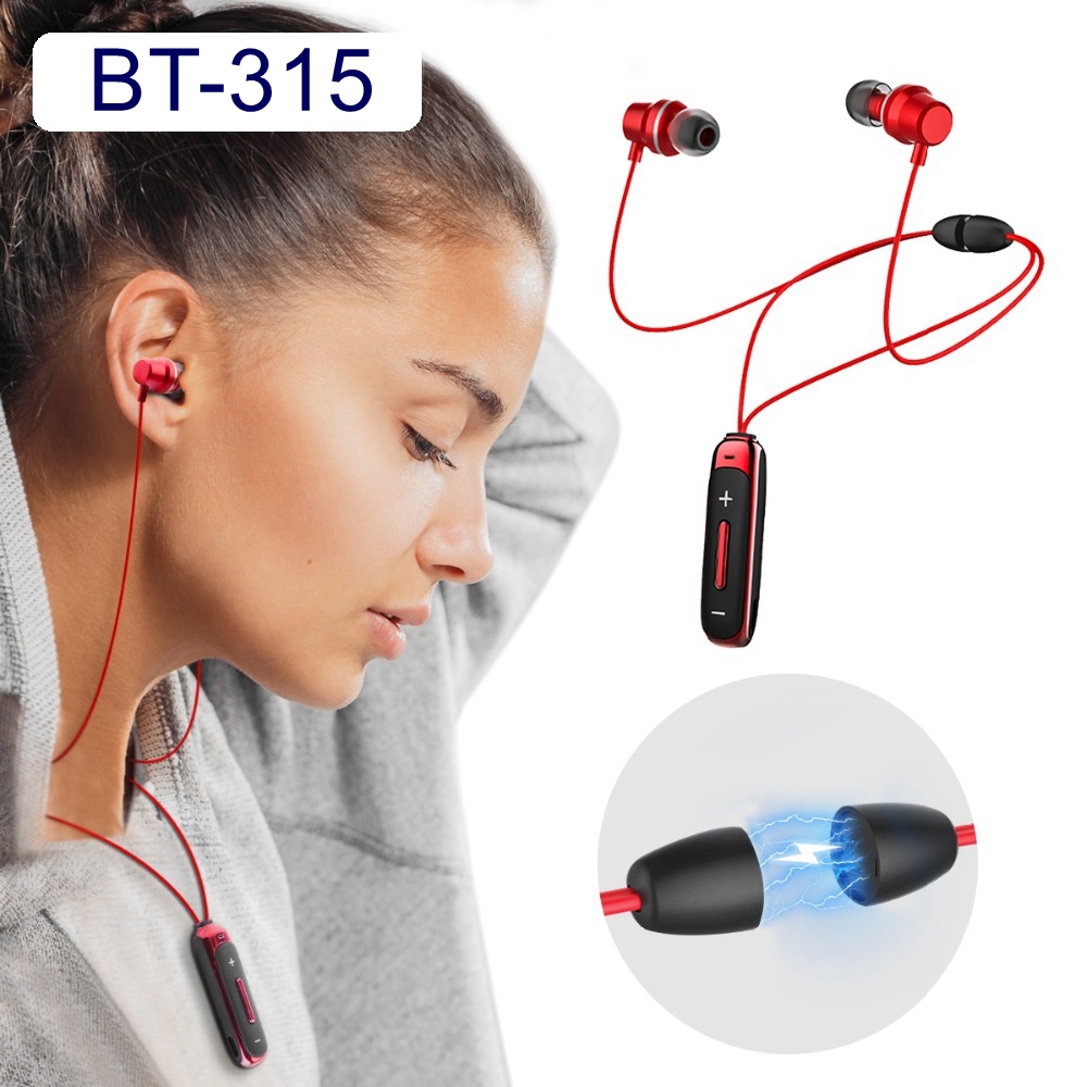 BT-315 Bluetooth Earphone in-ear Wireless Earphones with mic Sport Bass Magnetic Necklace Earpiece in Ear Mobile Phone Earbuds, White
BT-315 Bluetooth Earphone in-ear Wireless Earphones with mic Sport Bass Magnetic Necklace Earpiece in Ear Mobile Phone Earbuds, White