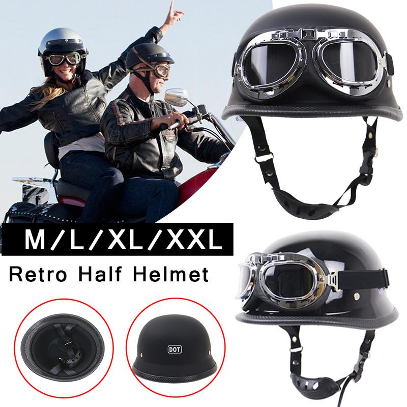 Hot Sales Lightweight Retro Motorbike Helmet DOT Approved German Style For Open Face Motorcycle Half Helmet With Glasses Mat, Black
Hot Sales Lightweight Retro Motorbike Helmet DOT Approved German Style For Open Face Motorcycle Half Helmet With Glasses Mat, Black