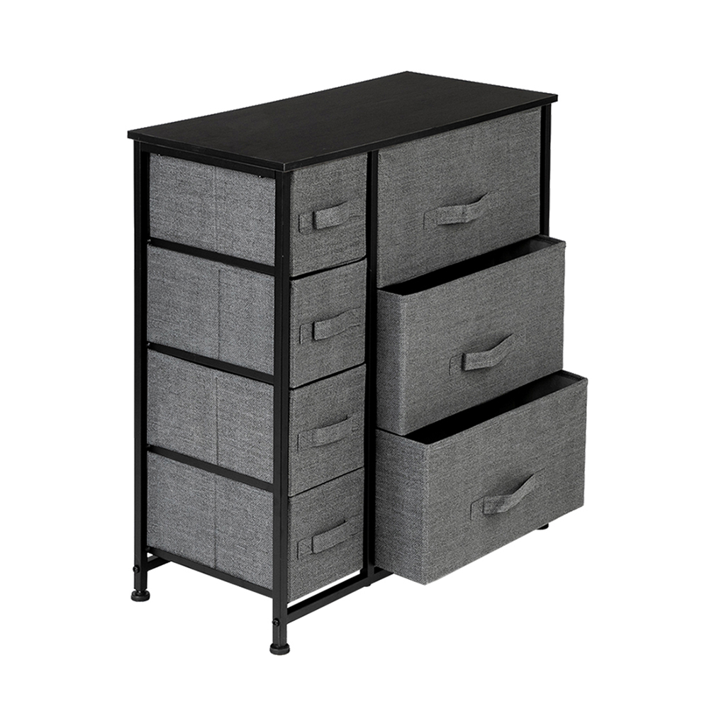 Dresser With 7 Drawers - Furniture Storage Tower Unit For Bedroom, Hallway, Closet, Office Organization - Steel Frame, Wood Top, Easy Pull F