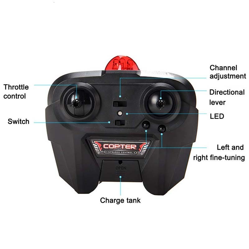 RC drone 3.5 CH Radio Control Helicopter with LED Light Quadcopter Children Gift Shatterproof Flying Toys Model