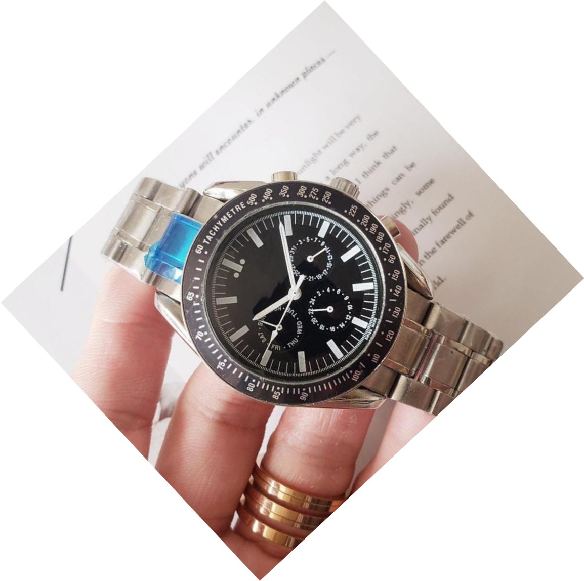 Luxury Men's Full Functional Stainless Steel Moonwatch All Dial Work Designer Automatic Movement Mechanical Watches Male Sport Clock, As pic
Luxury Men's Full Functional Stainless Steel Moonwatch All Dial Work Designer Automatic Movement Mechanical Watches Male Sport Clock, As pic