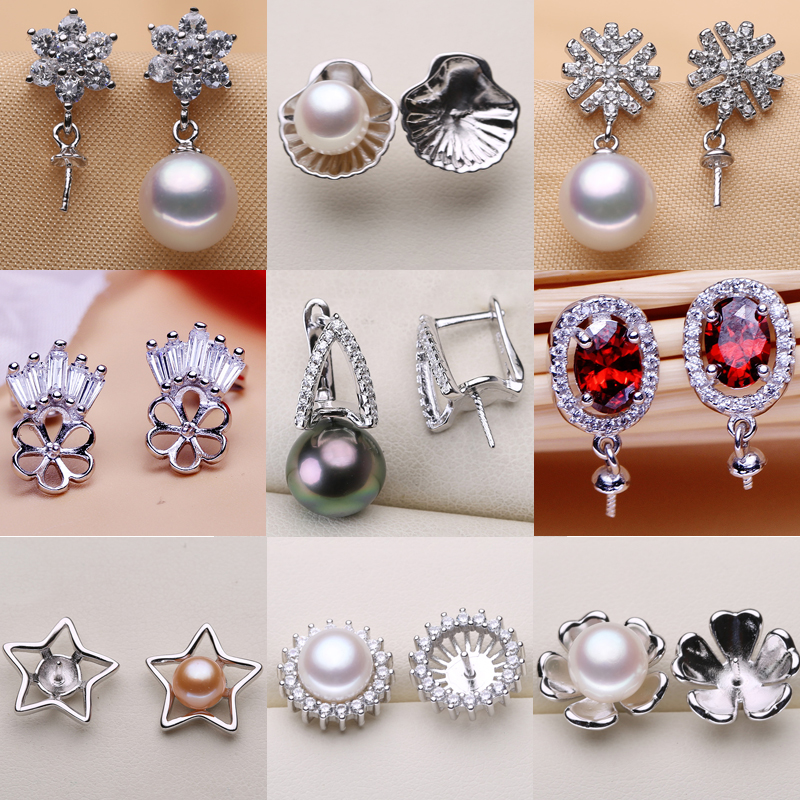 DIY Pearl Stud Earrings Settings Fashion Jewelry S925 Silver Earrings for Women Mounting Earring Blank DIY Wedding Gift
DIY Pearl Stud Earrings Settings Fashion Jewelry S925 Silver Earrings for Women Mounting Earring Blank DIY Wedding Gift